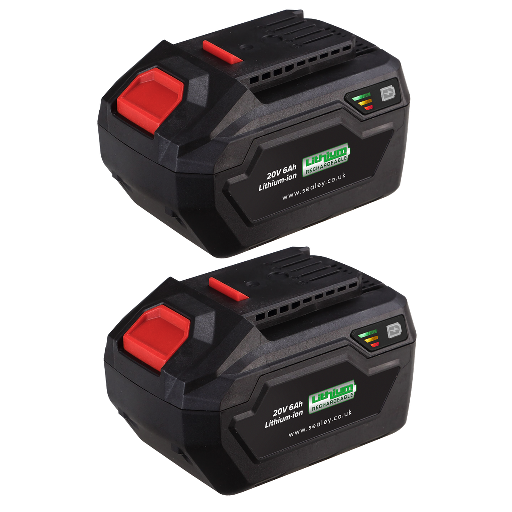 Sealey SV20 Series Power Tool Battery 20V 6Ah - Pack of 2
