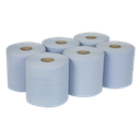 2-Ply Embossed Blue Paper Roll 150m - Pack of 6