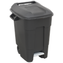 Sealey Refuse/Wheelie Bin with Foot Pedal 100L - Black