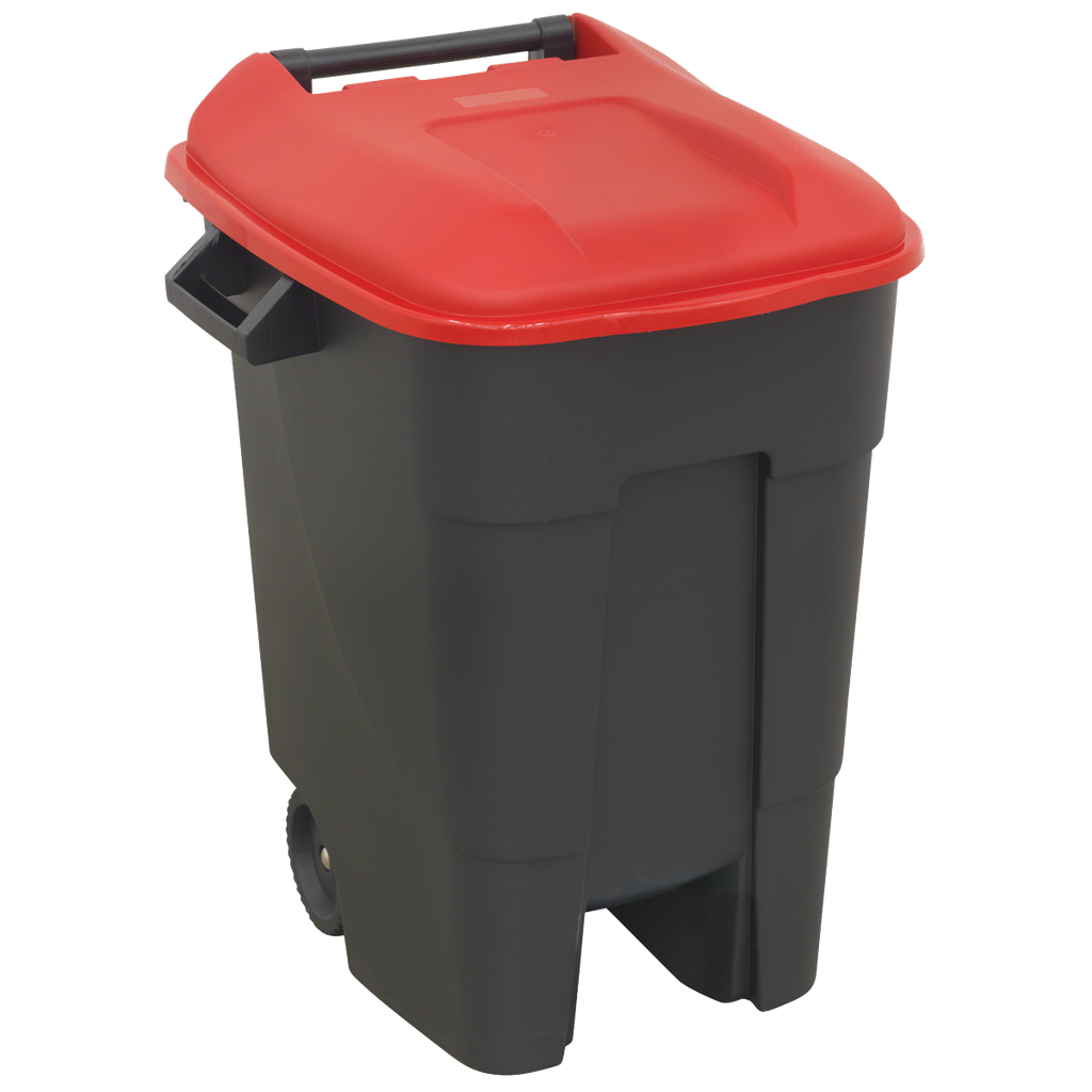 Sealey Refuse/Wheelie Bin 100L - Red
