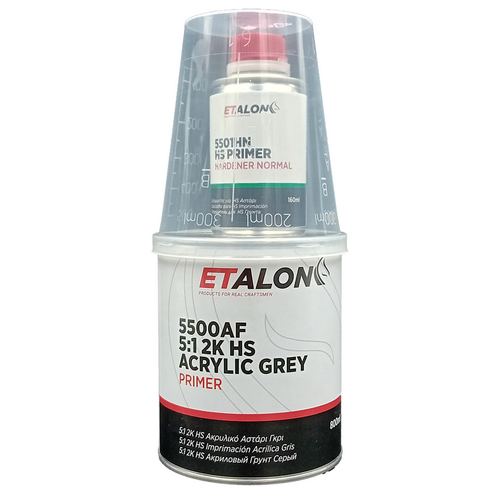 800ml Etalon Etaprime 5:1 HS Acryl Primer and 160ml Hardener Fast Grey