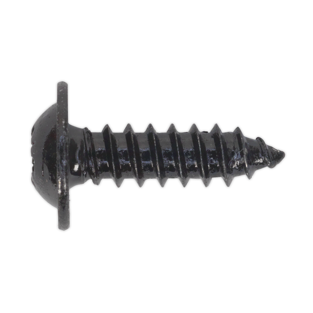 Sealey Self-Tapping Pozi Flanged Head Screw 4.8 x 16mm, Black - Pack of 100
