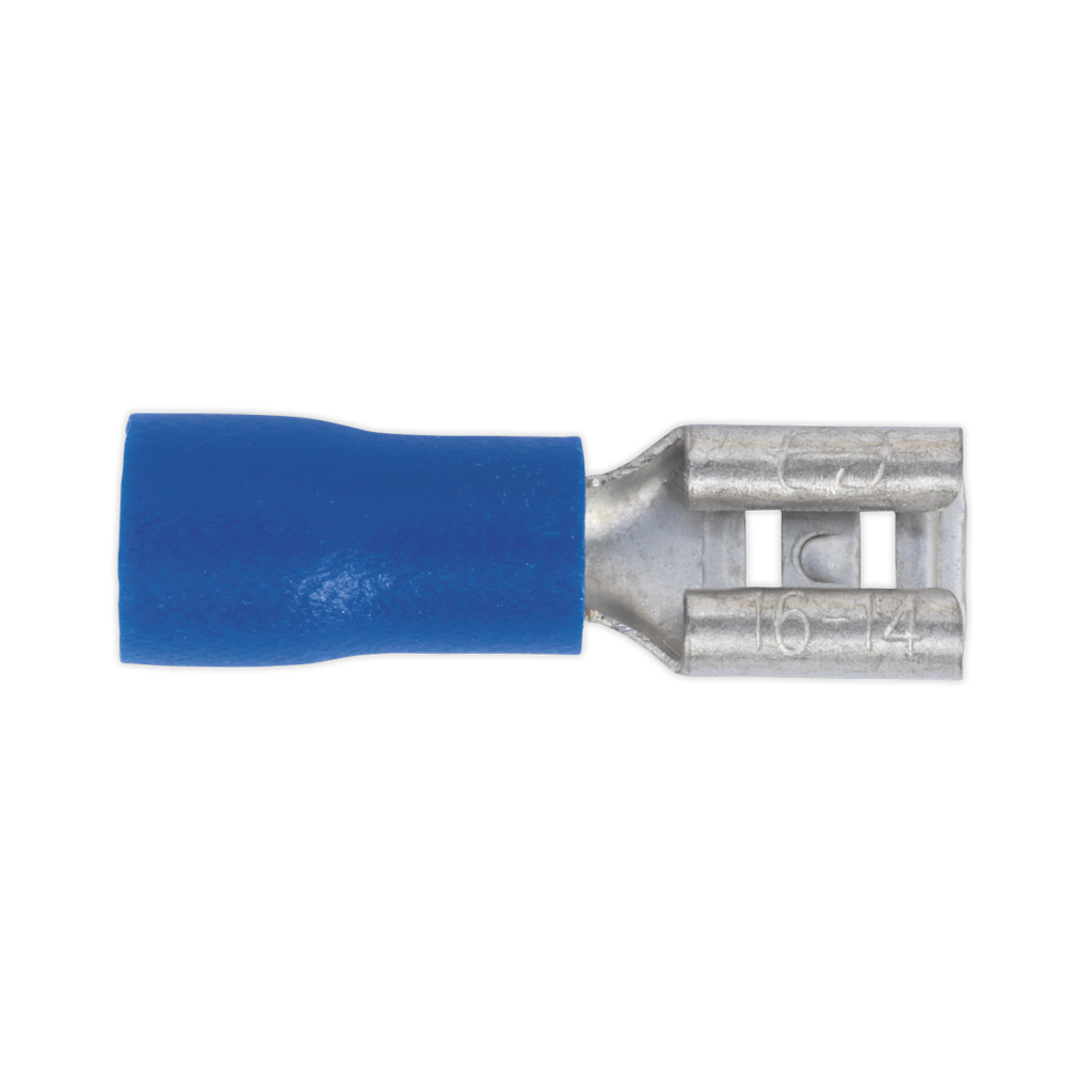 Sealey Push-On Female Terminal 4.8mm, Blue - Pack of 100