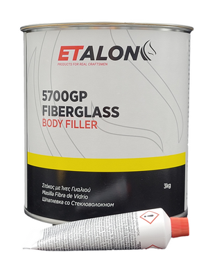 3kg Etalon ETAGLASS Fiberglass Putty Green,plus 2x hardener (Eac