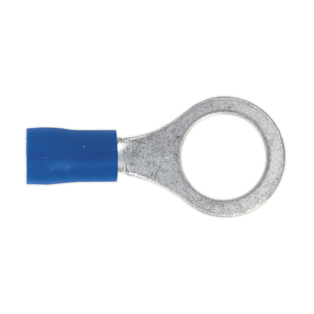 Sealey Easy-Entry Ring Terminal 10.5mm (3/8"), Blue - Pack of 100