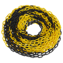 Plastic Chain 25m x 6mm - Black/Yellow