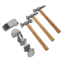 Sealey Drop-Forged Panel Beating Set with Hickory Shafts 7pc