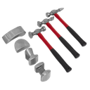 Sealey Drop-Forged Panel Beating Set with Fibreglass Shafts 7pc