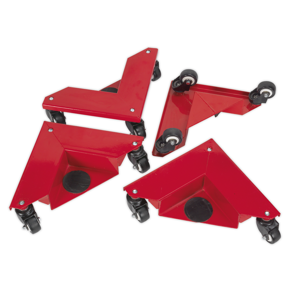 Sealey Corner Transport Dollies 150kg Capacity - Set of 4