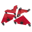 Sealey Corner Transport Dollies 150kg Capacity - Set of 4