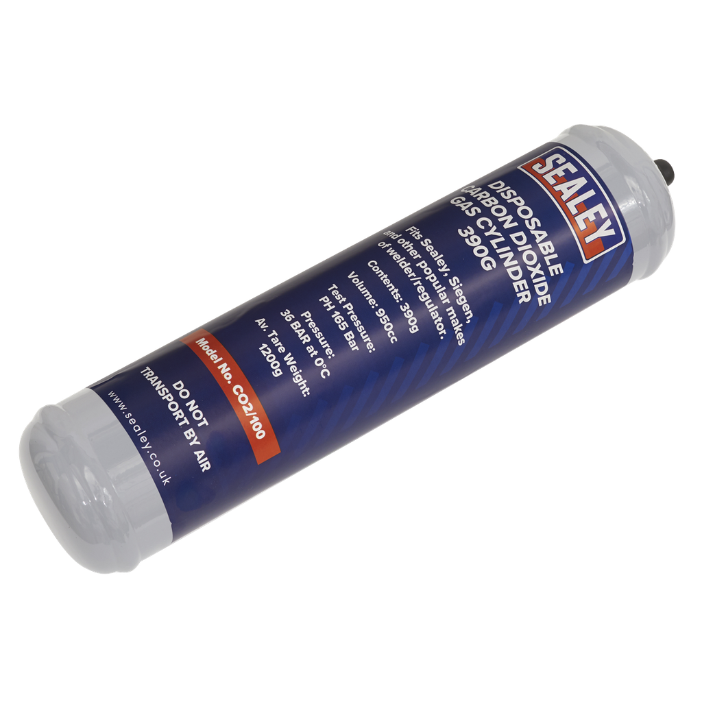 Sealey Disposable Carbon Dioxide Gas Cylinder 390g