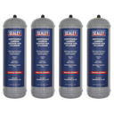 Sealey Disposable Carbon Dioxide Gas Cylinder 1.3kg - Pack of 4