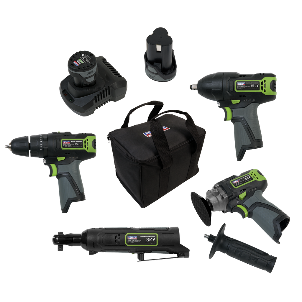 Sealey 4 x SV10.8 Series Cordless Combo Kit 10.8V - 2 Batteries