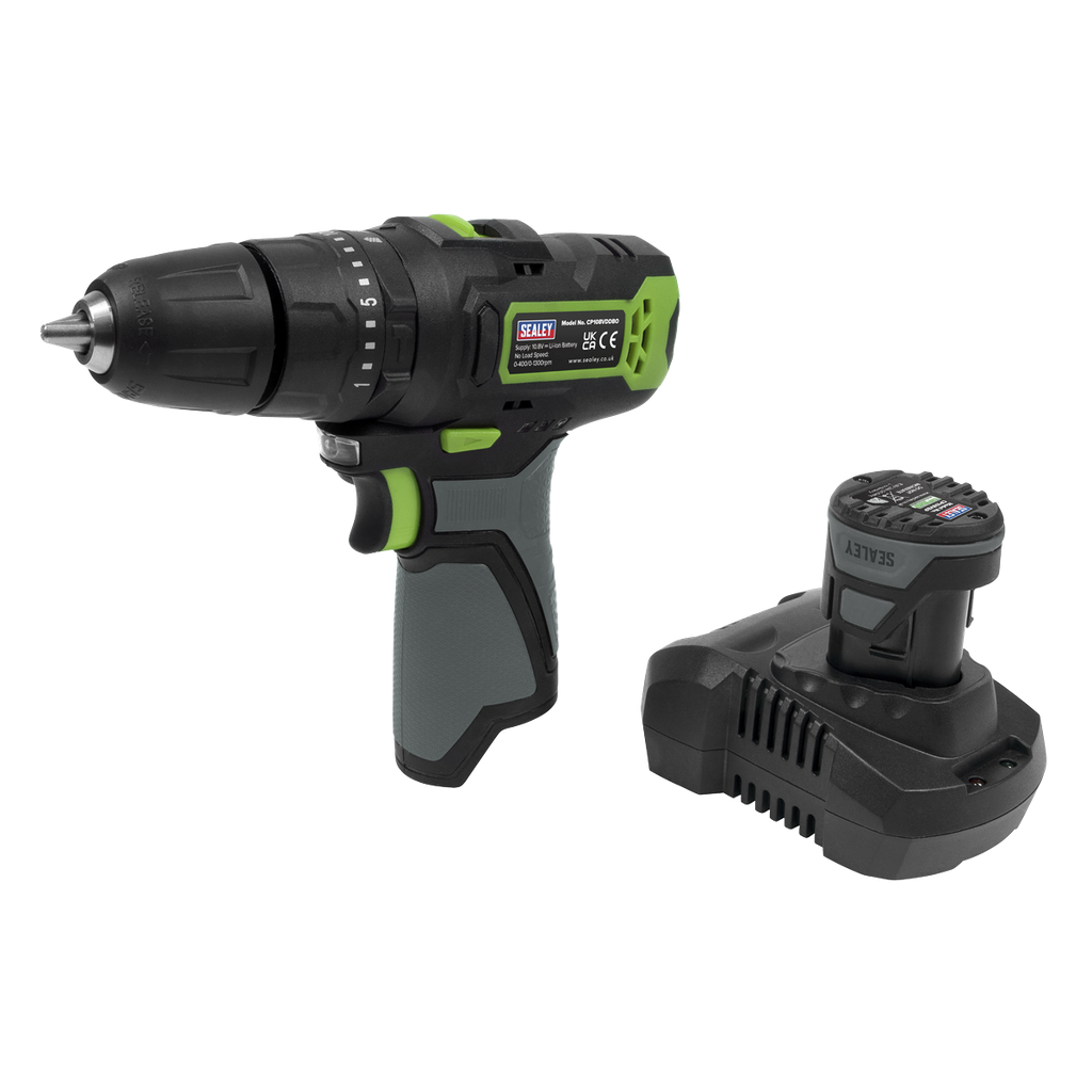 Sealey SV10.8 Series 10mm Cordless Combi Drill Kit 10.8V