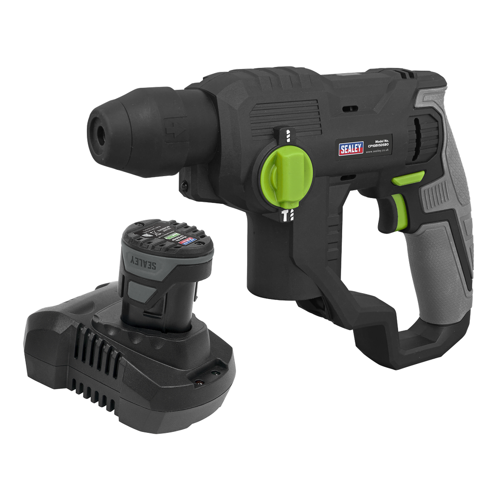 Sealey SV10.8 Series Cordless SDS Plus Rotary Hammer Drill Kit 1