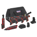 Sealey 6 x SV12 Series Cordless Power Tool Combo Kit 12V - 2 Batteries