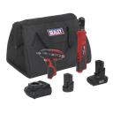 Sealey 2 x SV12 Series Cordless Power Tool Combo Kit 12V - 2 Bat