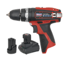 Sealey SV12 Series 10mm Cordless Combi Drill Kit 12V 1.5Ah - 2 Batteries