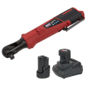 Sealey SV12 Series 1/2"Sq Drive Cordless Ratchet Wrench Kit 12V - 2 Batteries