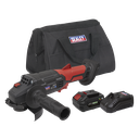 Sealey SV20 Series 115mm Cordless Angle Grinder Kit 20V 4Ah