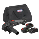 Premier SV20 Series 115mm Brushless Cordless Angle Grinder Kit 20V 4Ah - 2 Batteries