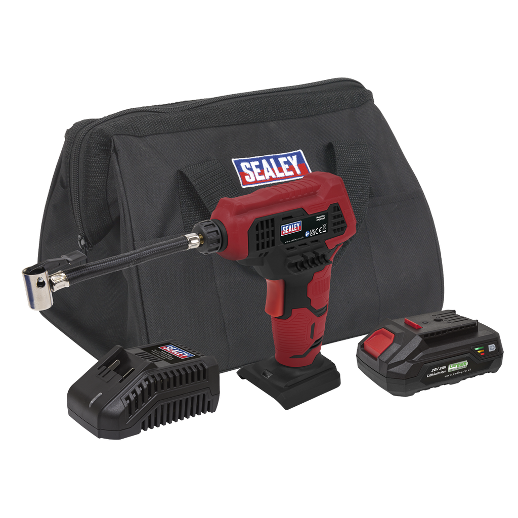 Sealey SV20 Series Cordless Air Pump Kit 20V 2Ah