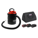 Sealey SV20 Series 15L Cordless Handheld Ash Vacuum Cleaner Kit 20V Kit - 2 Batteries