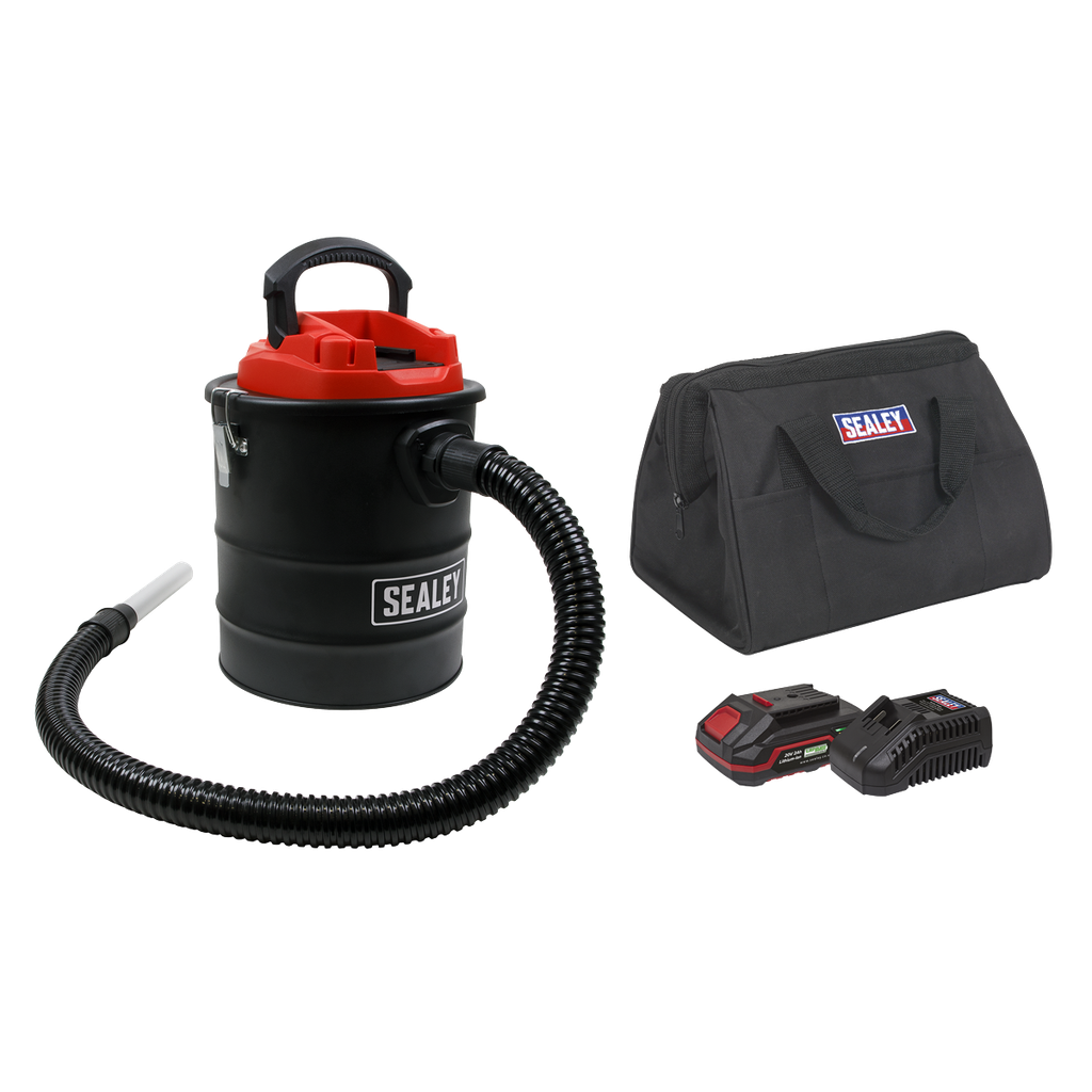 Sealey SV20 Series 15L Cordless Handheld Ash Vacuum Cleaner Kit 20V 2Ah SV20