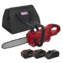 Sealey SV20 Series 25cm Cordless Chainsaw Kit 20V 4Ah - 2 Batteries