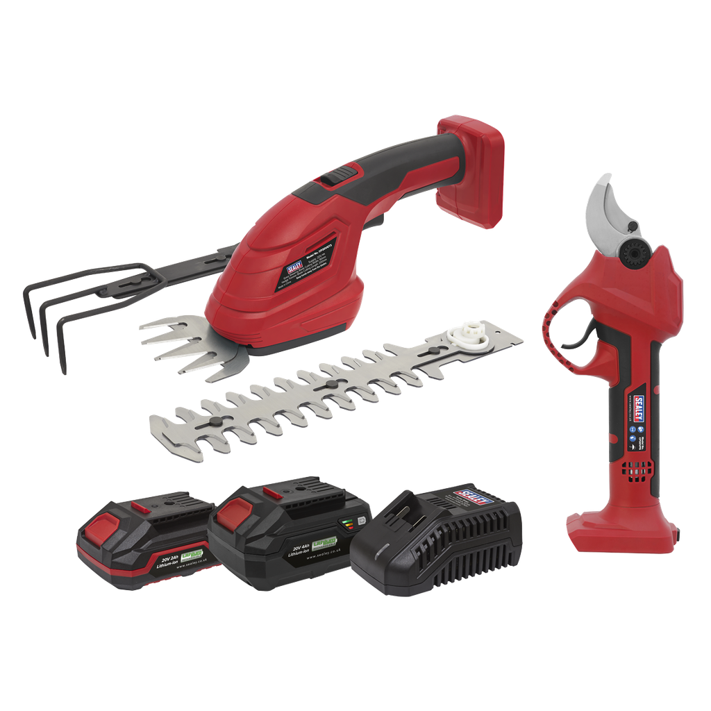 Sealey 2 x SV20 Series Cordless Gardening/Pruning Combo Kit 20V - 2 Batteries