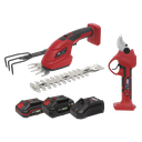 Sealey 2 x SV20 Series Cordless Gardening/Pruning Combo Kit 20V - 2 Batteries