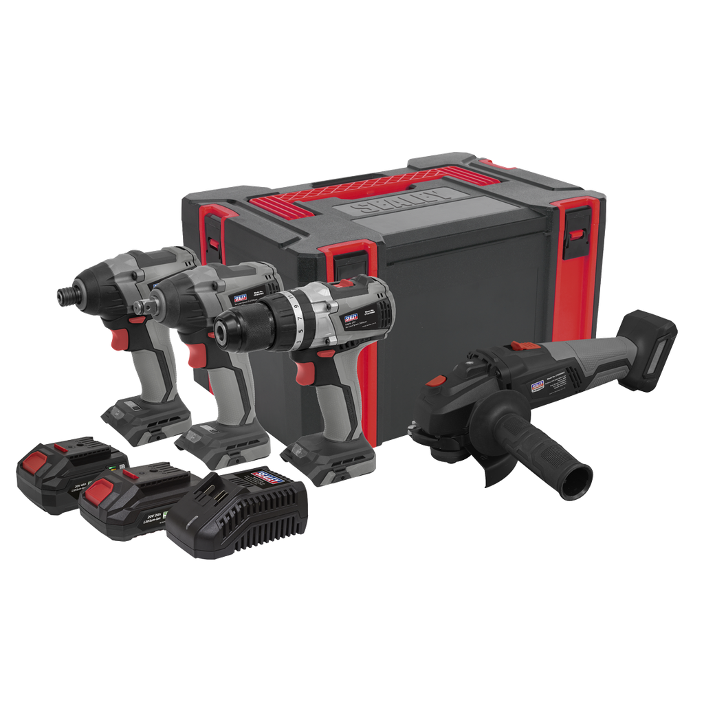 Premier 4 x SV20 Series Cordless Brushless Power Tool Kit 20V - 2 Batteries