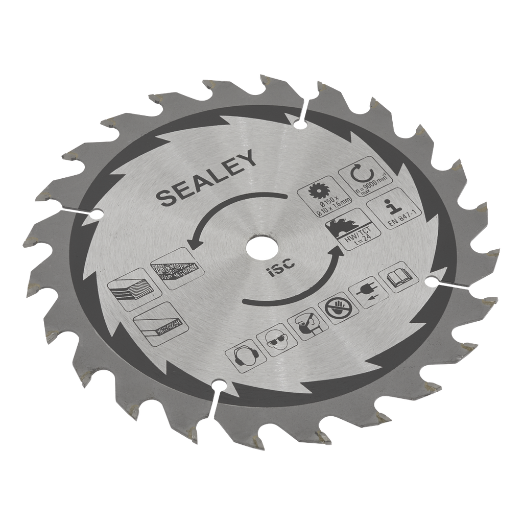 Sealey 150mm Cut-Off Saw Blade 1.6mm/10mm 24tpu