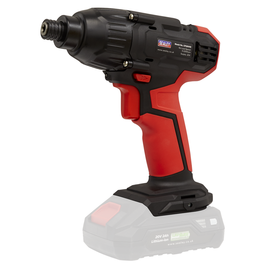 Sealey SV20 Series 1/4"Hex Drive Cordless Impact Driver 20V - Bo