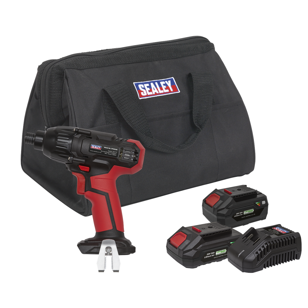 Sealey SV20 Series 1/4"Hex Drive Cordless Impact Driver 20V - 2 