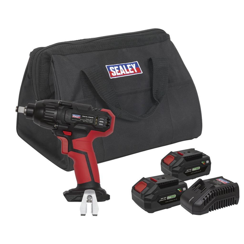 SV20 Series 1/2"Sq Drive Impact Wrench Kit 20V 4Ah - 2 Batteries