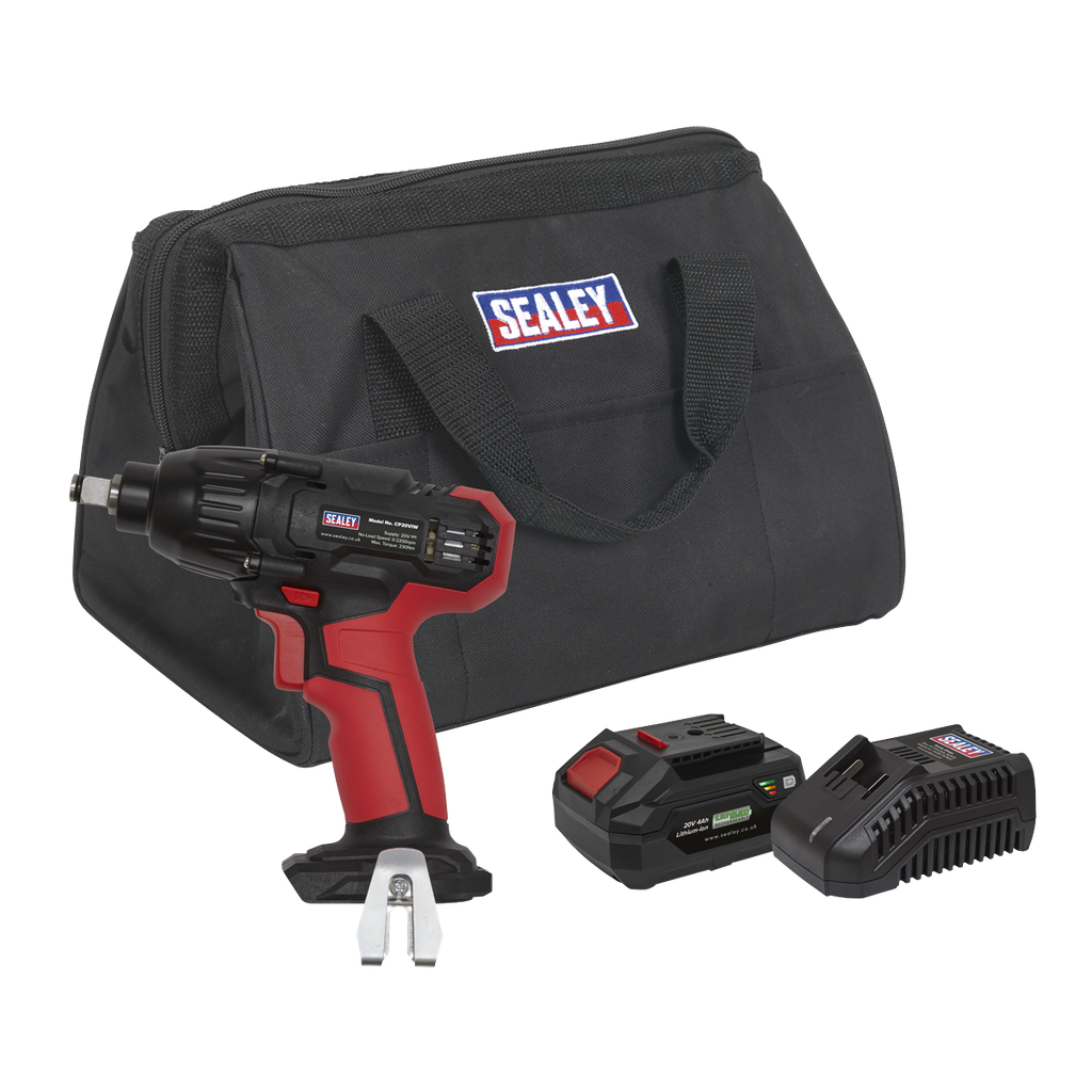 Sealey SV20 Series 1/2"Sq Drive Impact Wrench Kit 20V 4Ah