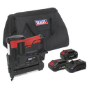 Sealey SV20 Series Cordless Staple/Nail Gun Kit 18G 20V - 2 Batteries