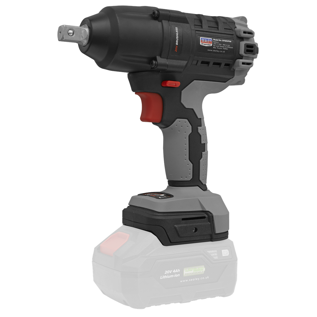 Premier SV20 Series 1/2"Sq Drive Brushless Cordless Impact Wrench 20V - Body Only