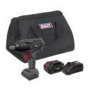 Sealey Premier SV20 Series 1/2"Sq Drive Brushless Cordless Impact Wrench Kit 20V 4Ah