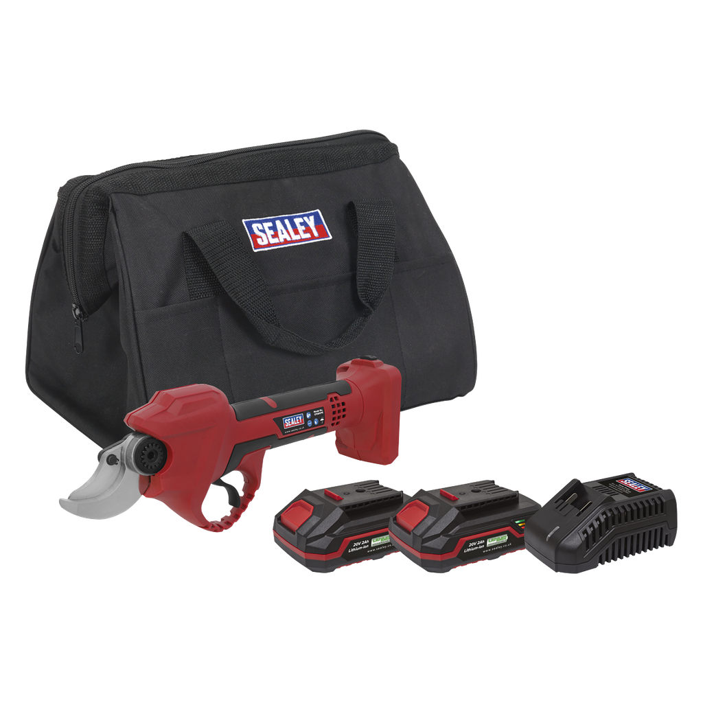 Sealey SV20 Series Cordless Pruning Shears Kit 20V 2Ah - 2 Batteries