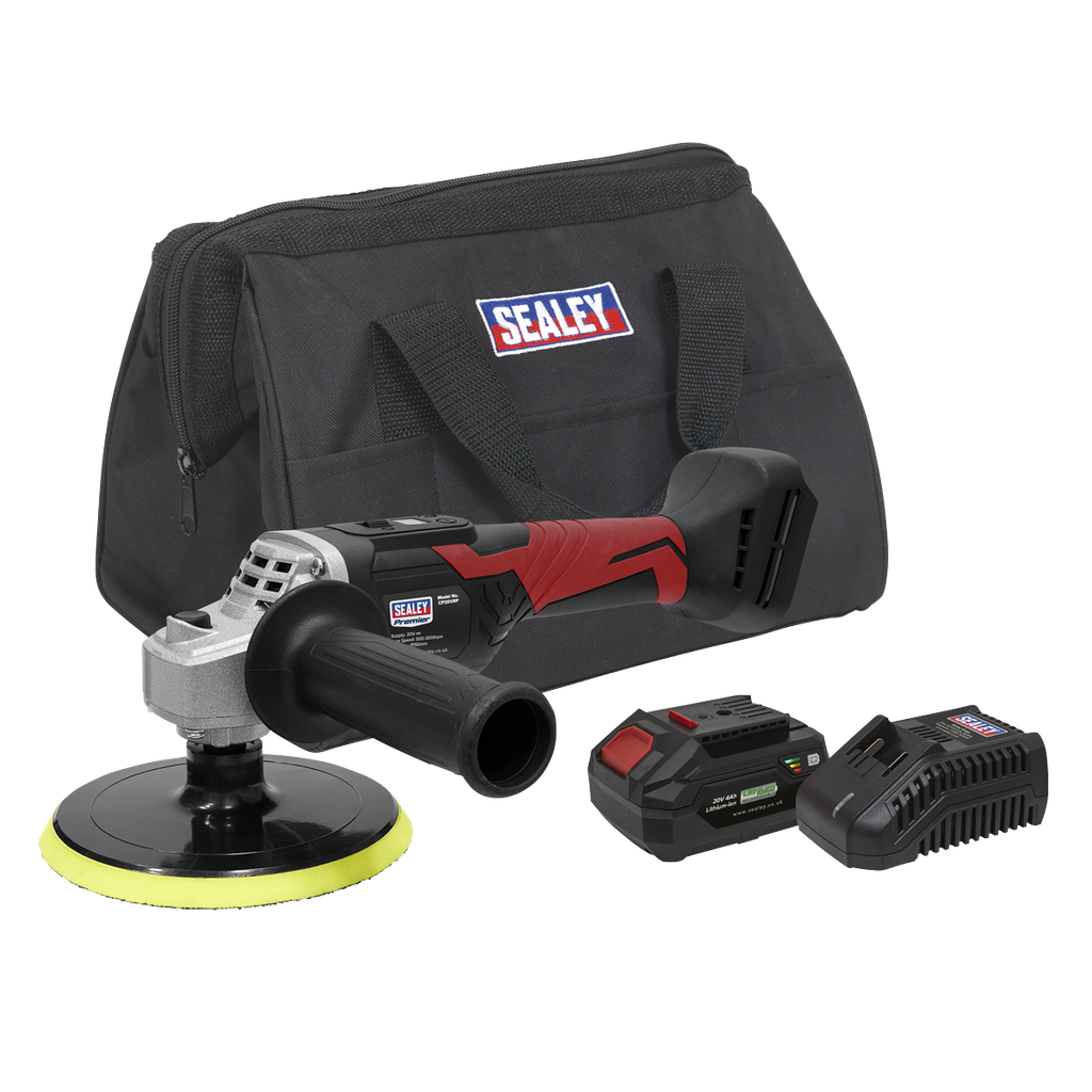 Sealey Premier SV20 Series 150mm Cordless Rotary Polisher 20V 4A