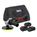 Sealey Premier SV20 Series 150mm Cordless Rotary Polisher 20V 4Ah - 2 Batteries