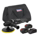 Sealey Premier SV20 Series 180mm Brushless Cordless Rotary Polisher 20V 4Ah - 2 Batteries
