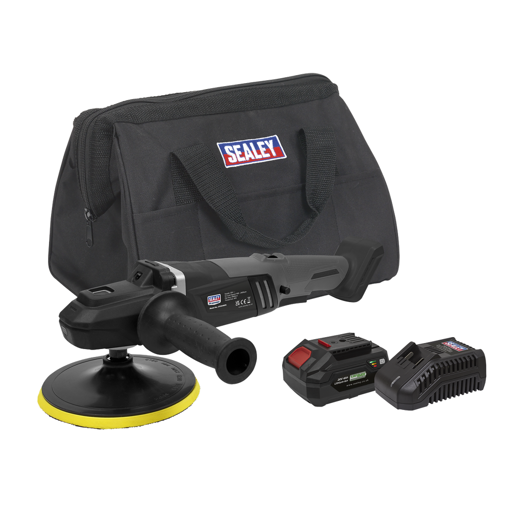 Premier SV20 Series 180mm Brushless Cordless Rotary Polisher Kit 20V 4Ah