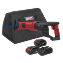 Sealey SV20 Series Cordless Reciprocating Saw 20V - 2 Batteries