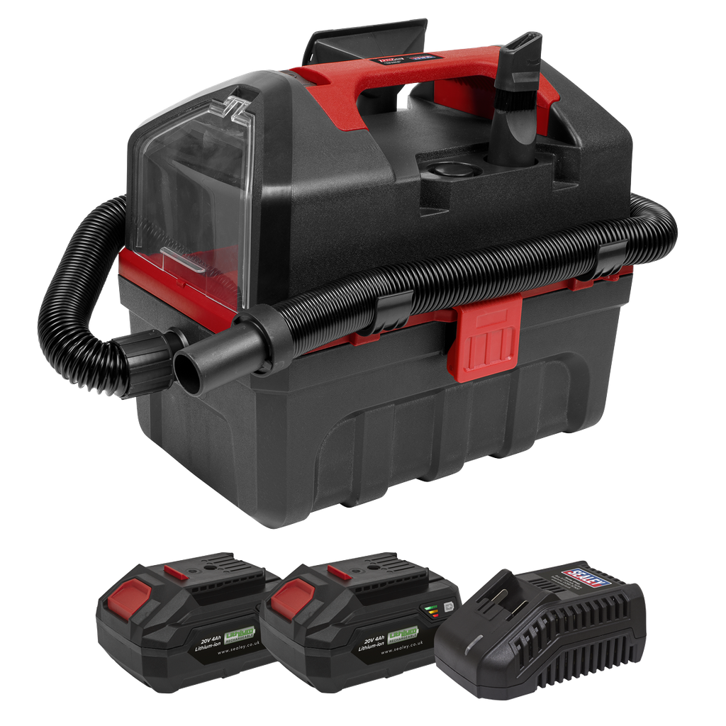 Sealey SV20 Series 10L Cordless Wet & Dry Vacuum Kit 20V 4Ah - 2