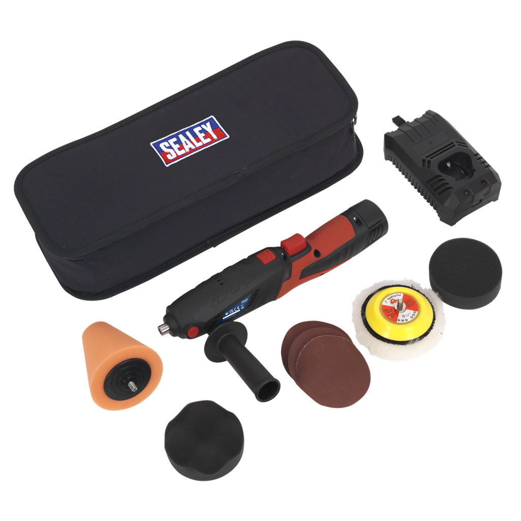 Cordless Mini Sander/Polisher Kit 75mm 12V