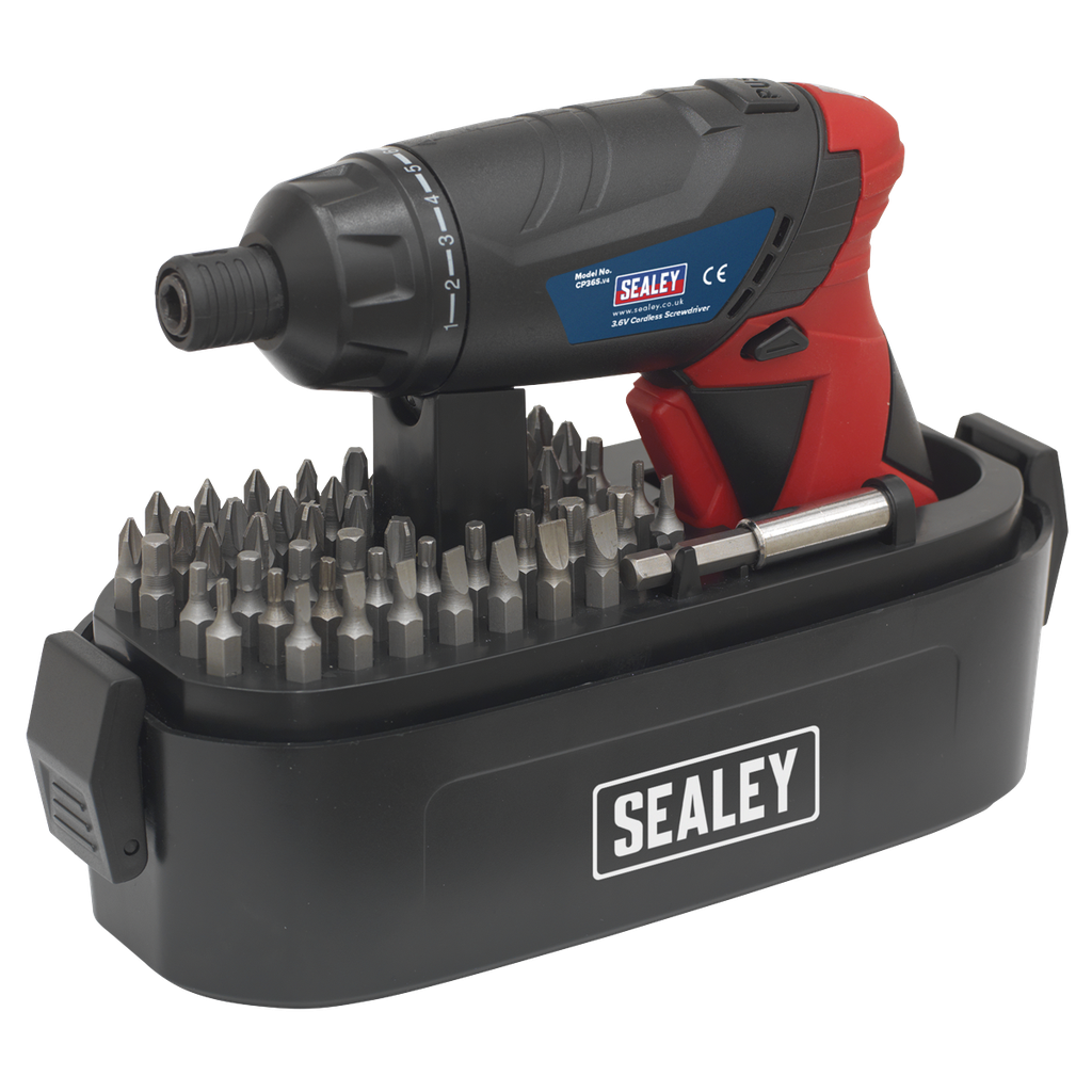 Sealey Cordless Screwdriver Set 3.6V 53pc