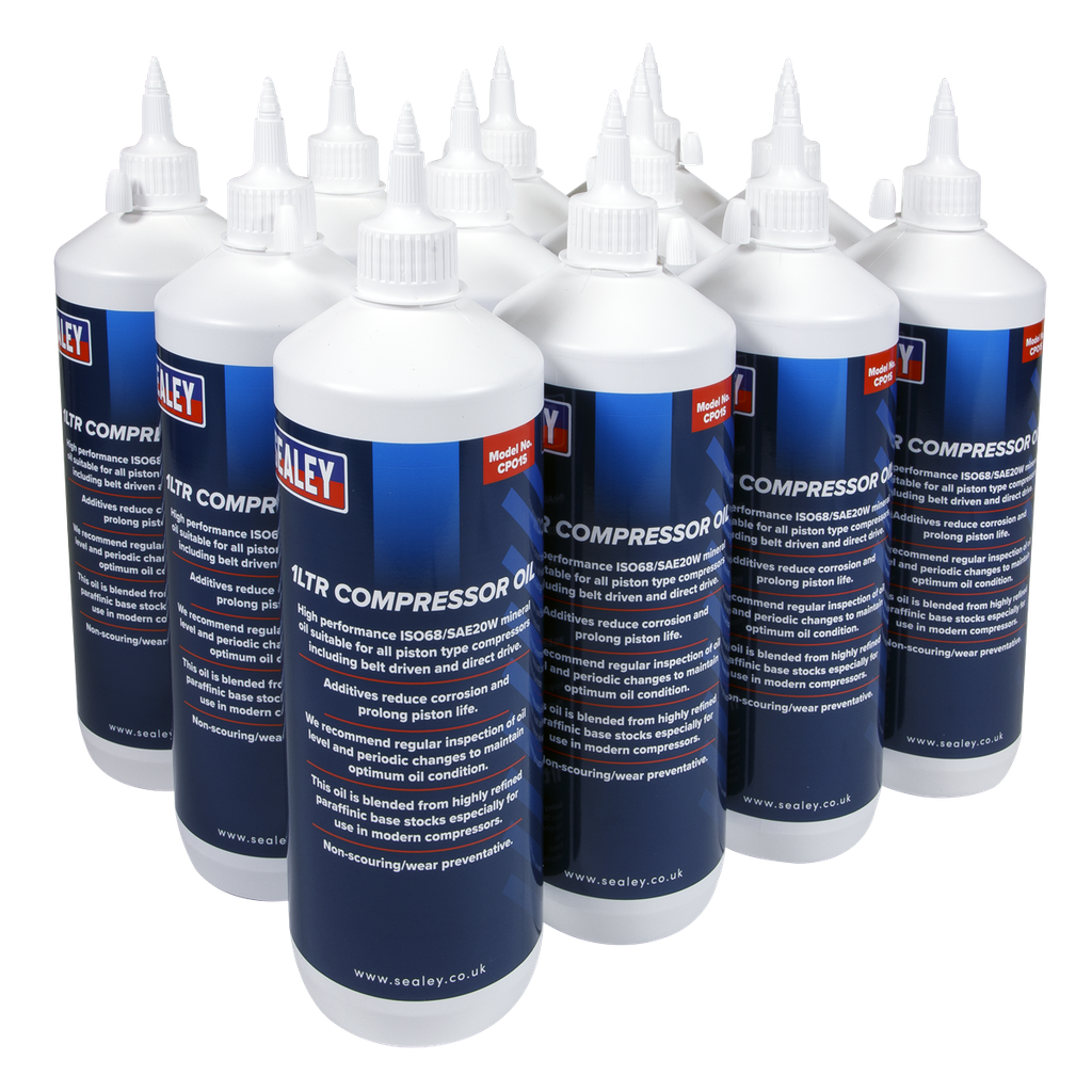 Sealey Compressor Oil 1L - Pack of 12